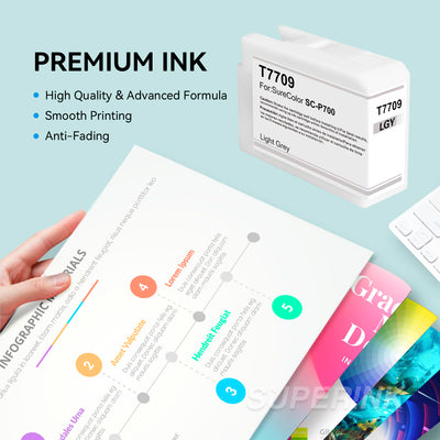Compatible T770 UltraChrome PRO10 T770920 Light Gray Ink Cartridge