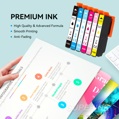 Compatible Epson T279 T279XL Ink Cartridge BK/C/M/Y/LC/LM High Yield