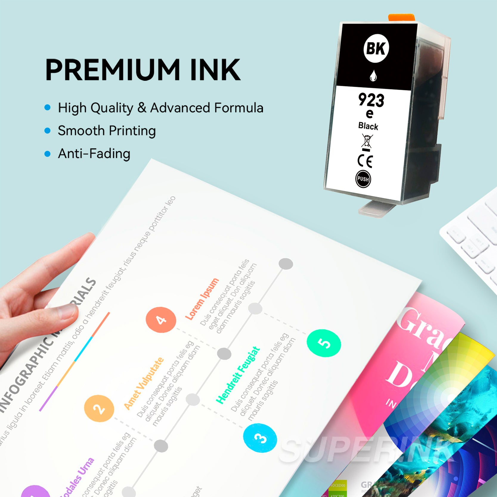 Compatible HP 923e EvoMore Black Cartridge by Superink