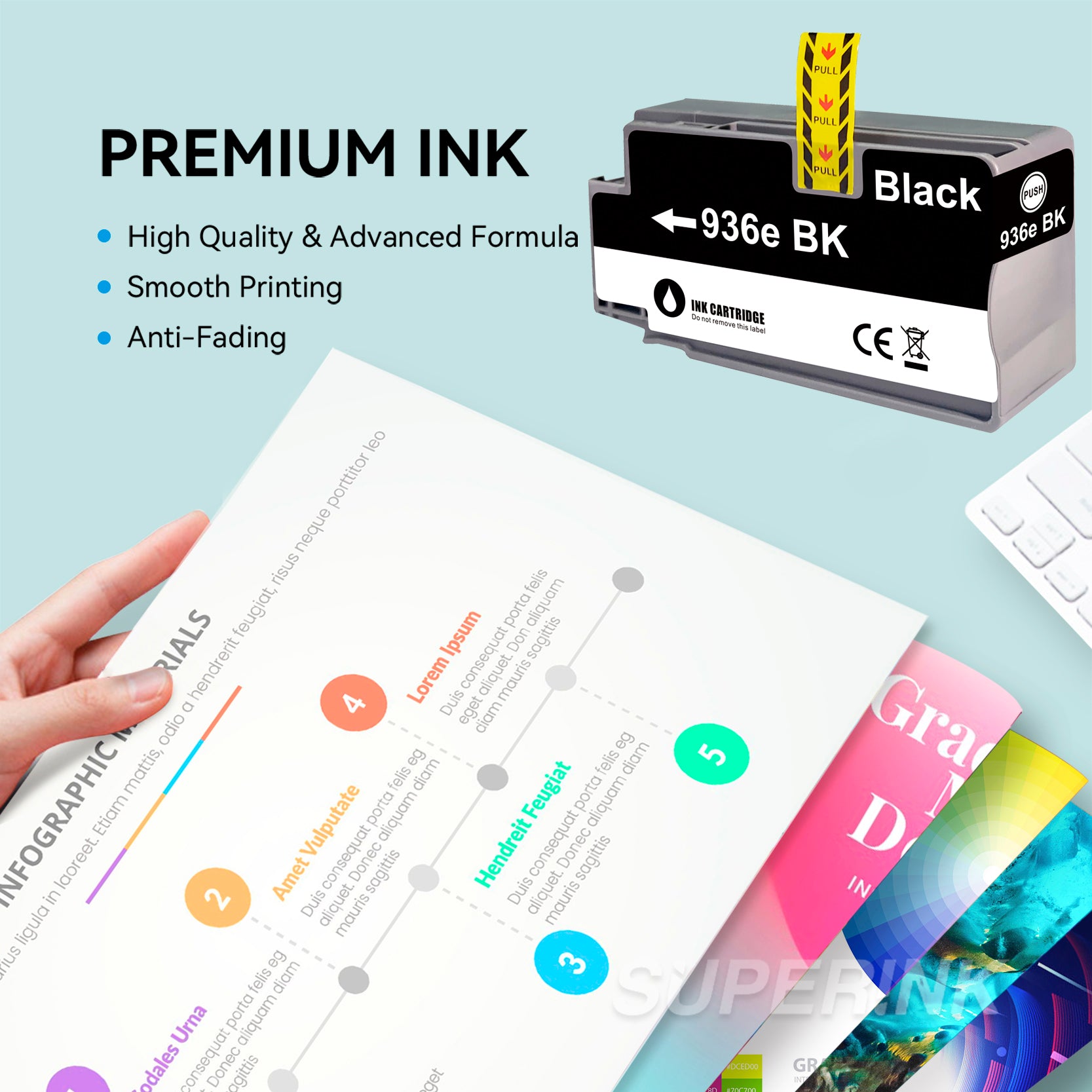 Compatible HP 936e EvoMore Black Cartridge by Superink