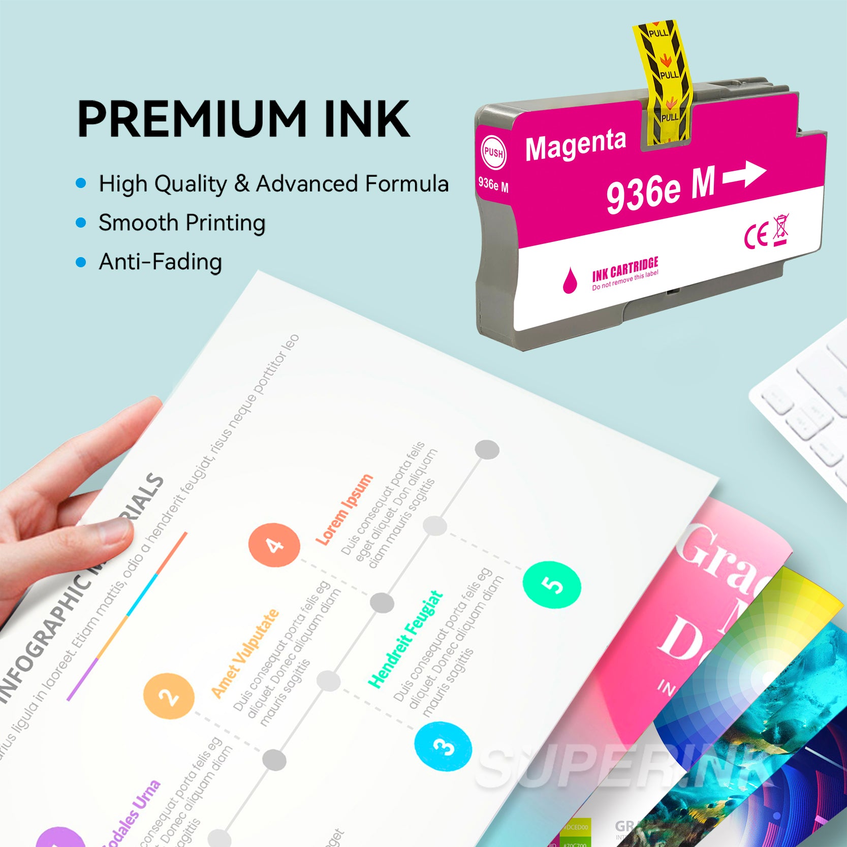 Compatible HP 936e EvoMore Magenta Cartridge by Superink