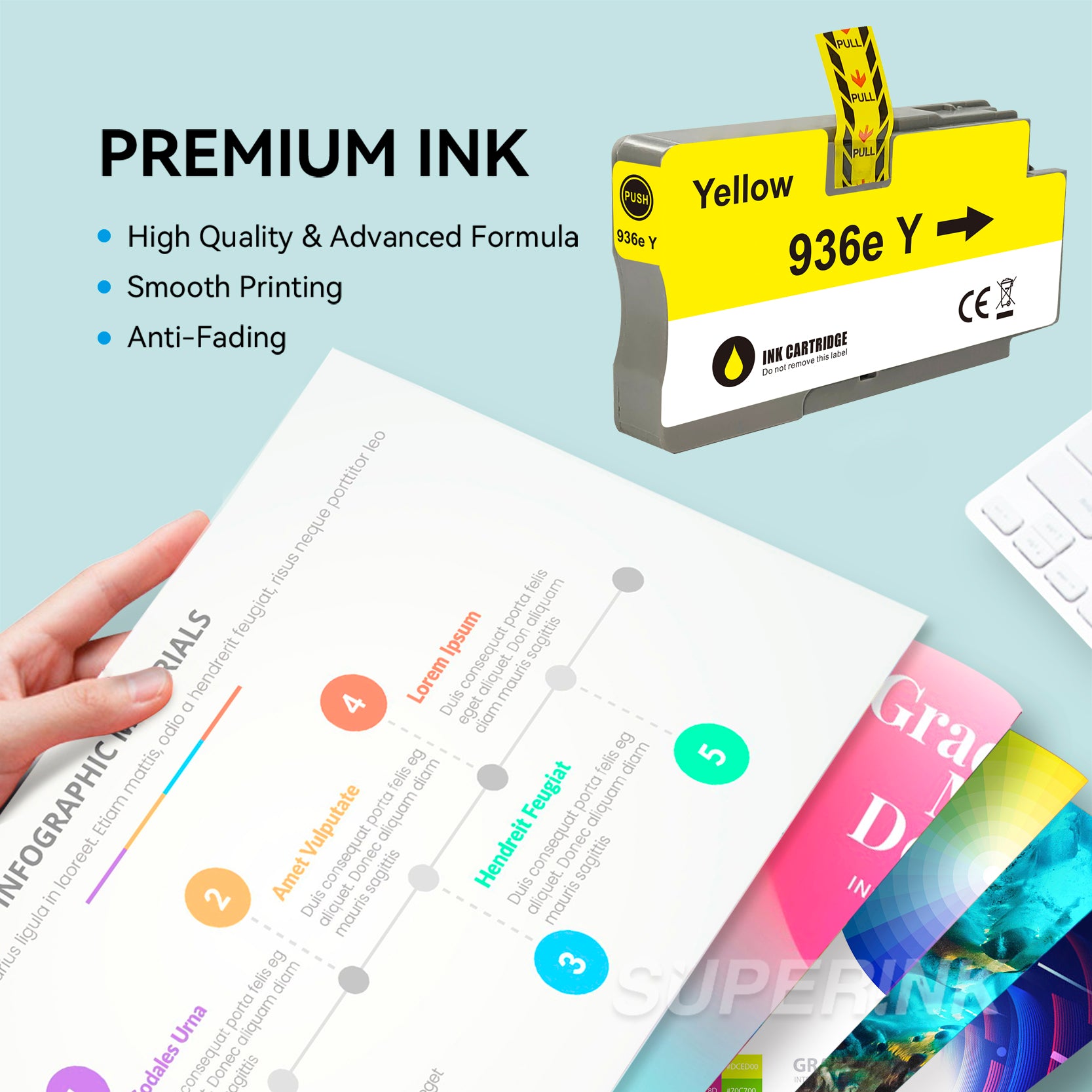 Compatible HP 936e EvoMore Yellow Cartridge by Superink