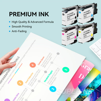 Compatible Brother LC506 LC506XL Ink Cartridge Combo High Yield