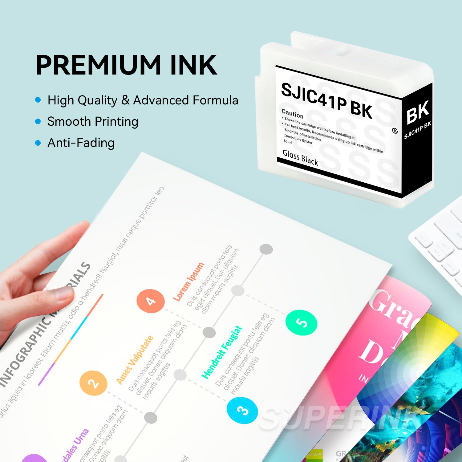 Compatible SJIC41P Gloss Black Ink Cartridge