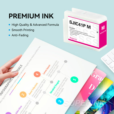 Compatible SJIC41P Magenta Ink Cartridge