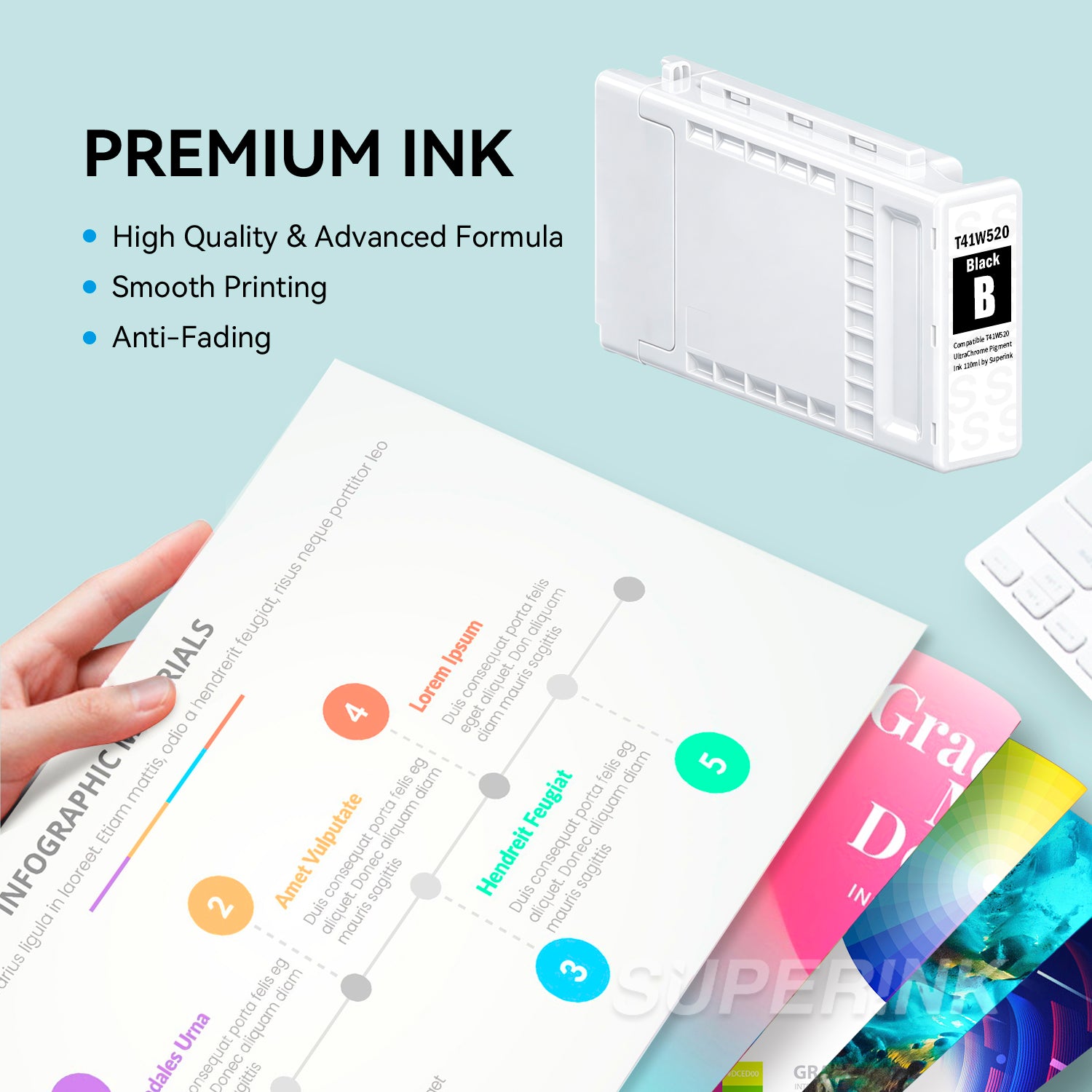 Compatible Epson T41W520 Black Ink Cartridge