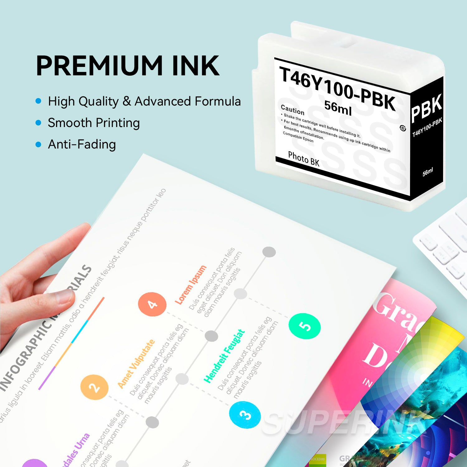 Compatible Epson T46Y100 Photo Black Ink Cartridge