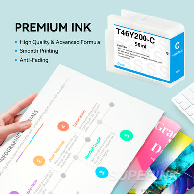 Compatible Epson T46Y200 Cyan Ink Cartridge