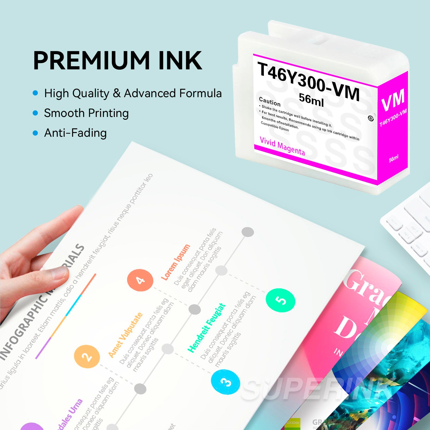 Compatible Epson T46Y300 Vivid Magenta Ink Cartridge