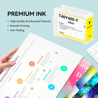 Compatible Epson T46Y400 Yellow Ink Cartridge