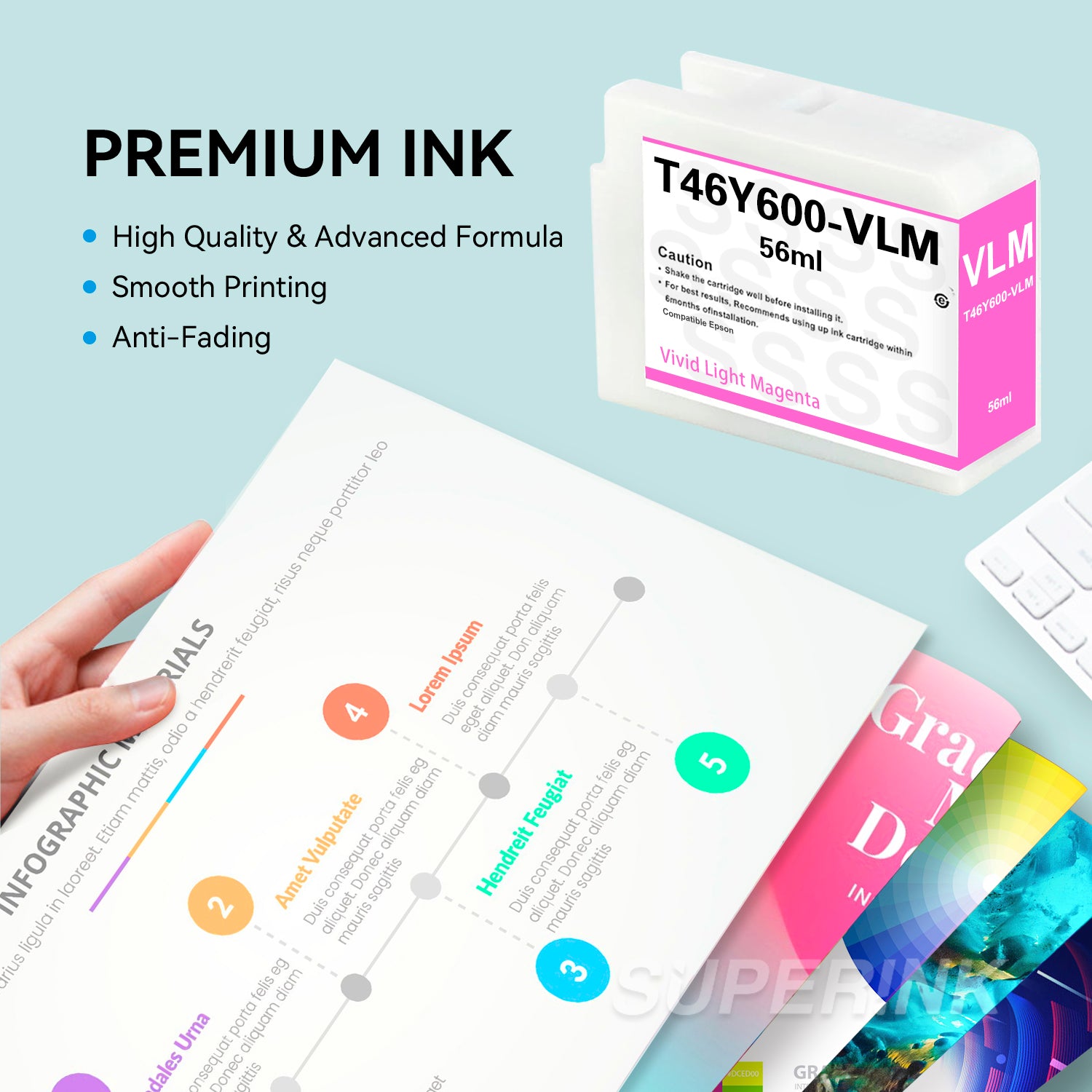 Compatible Epson T46Y600 Vivid Light Magenta Ink Cartridge