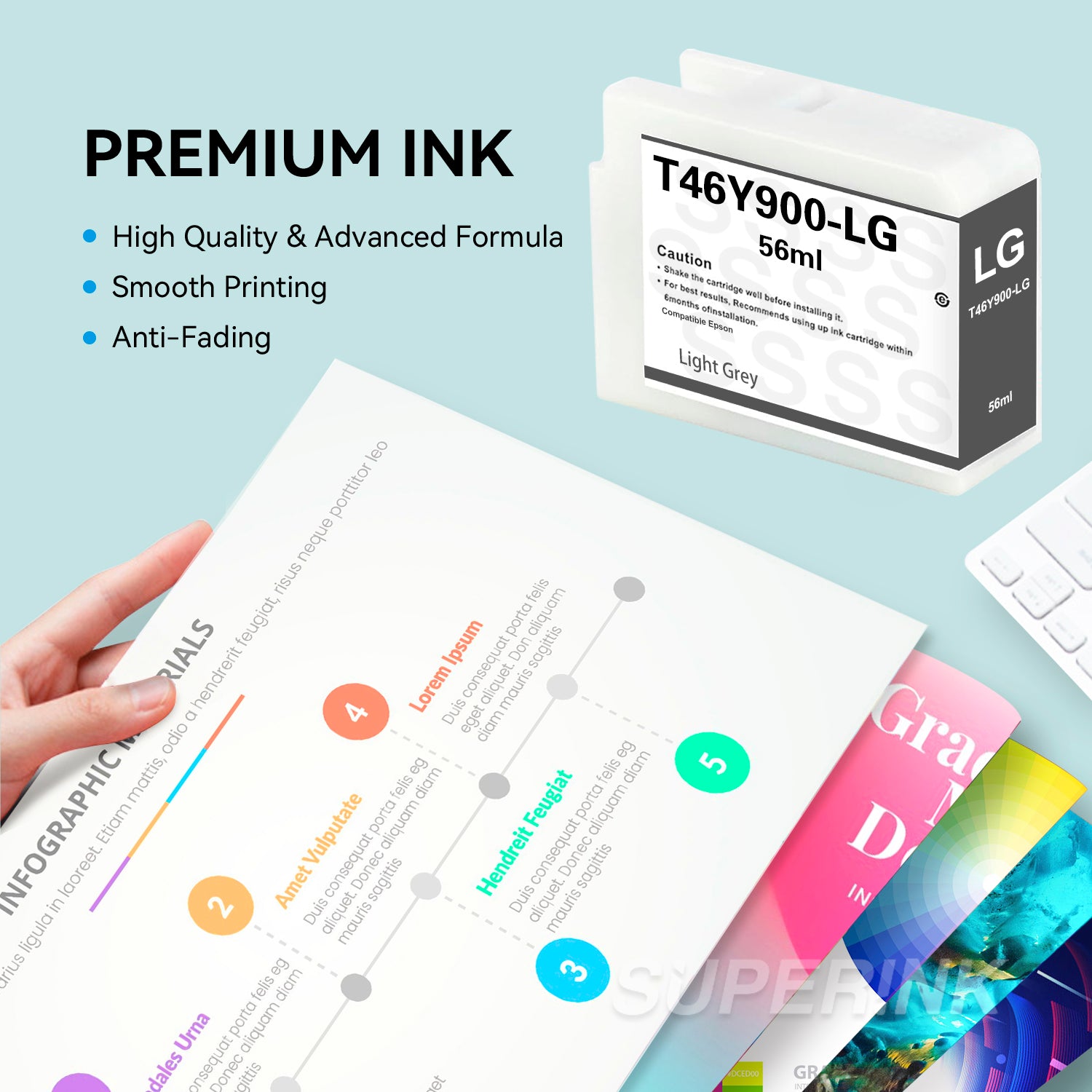 Compatible Epson T46Y900 Light Grey Ink Cartridge