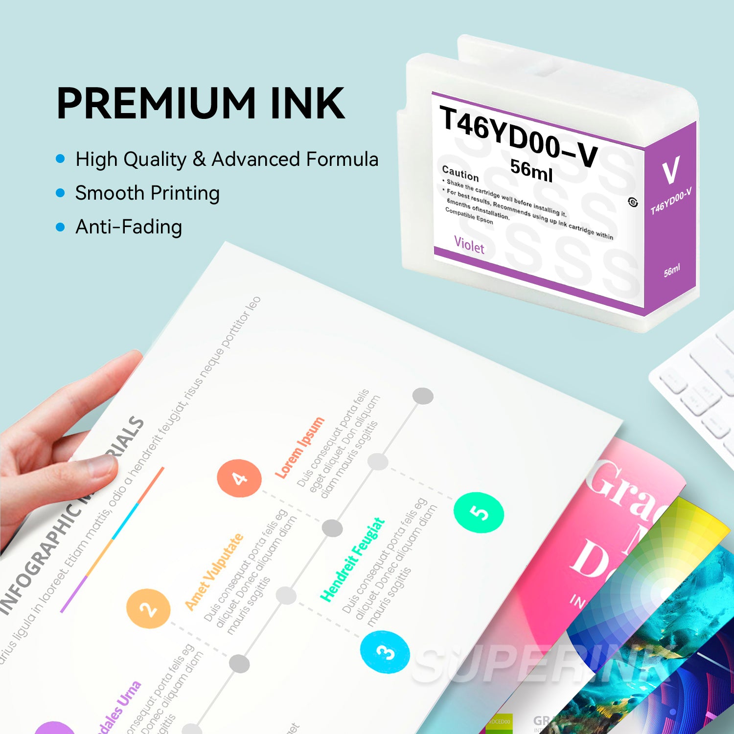 Compatible Epson T46YD00 Violet Ink Cartridge