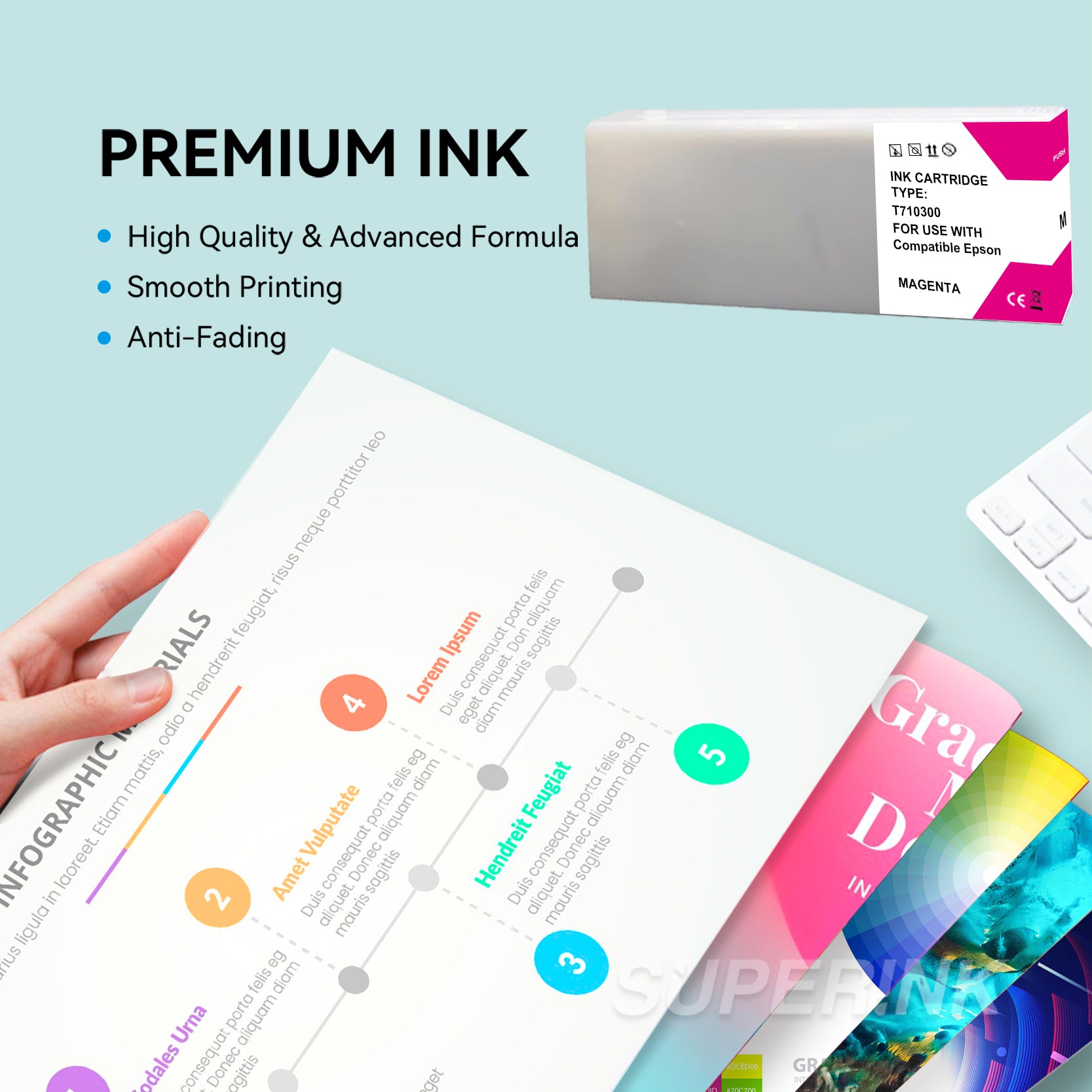 Compatible Epson T710300 Magenta Ink Cartridge