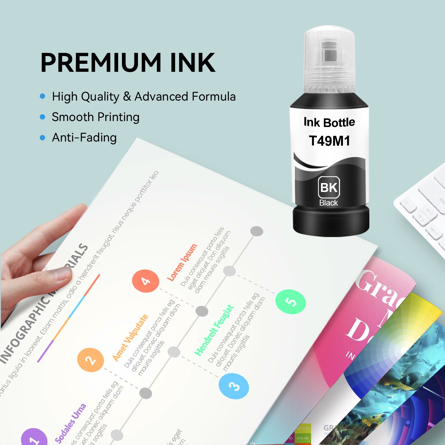 Compatible Epson T49M T49M120 Black Ink Bottle by Superink