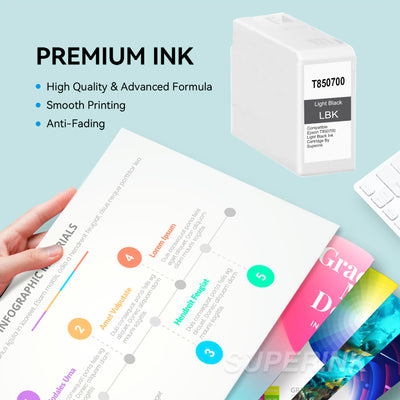 Compatible Epson T850700 Light Black Ink Cartridge By Superink