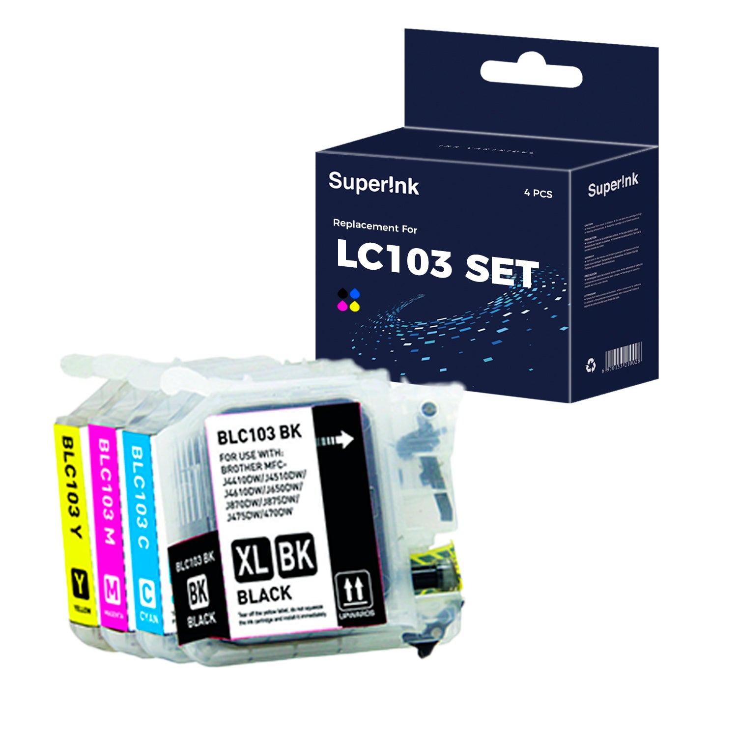 Lc103 Ink Compatible Brother LC103 Set Ink Cartridge High Yield - Superink.ca
