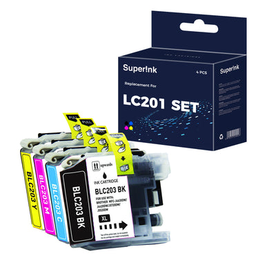 Compatible Brother LC201 Ink Cartridge Combo by Superink