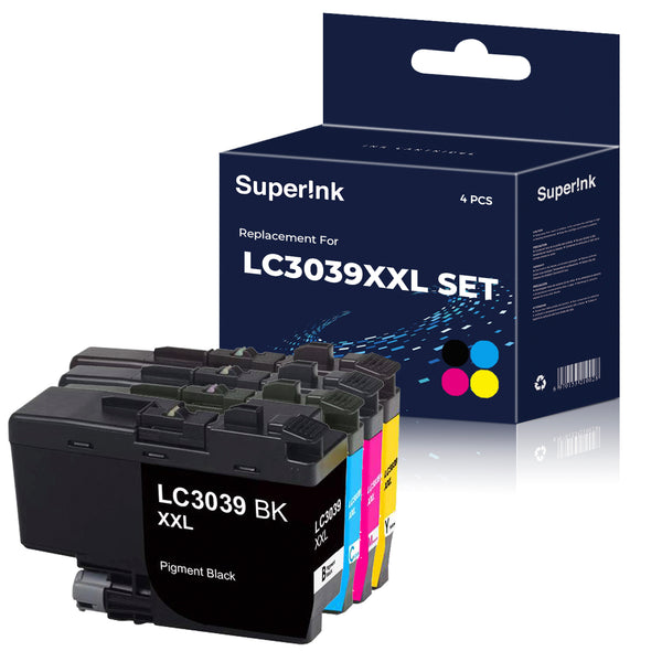 Compatible Brother LC3039XXL Combo Ink Cartridge BK/C/M/Y - Superink.ca