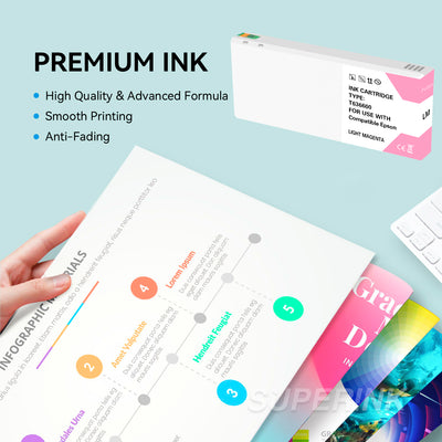 Compatible Epson T636600 700ml Light Magenta Ink By Superink