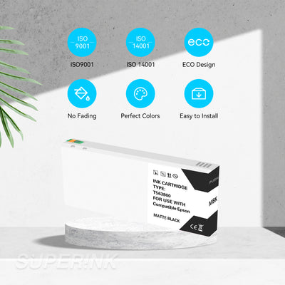 Compatible Epson T563800 Matte Black Ink Cartridge By Superink