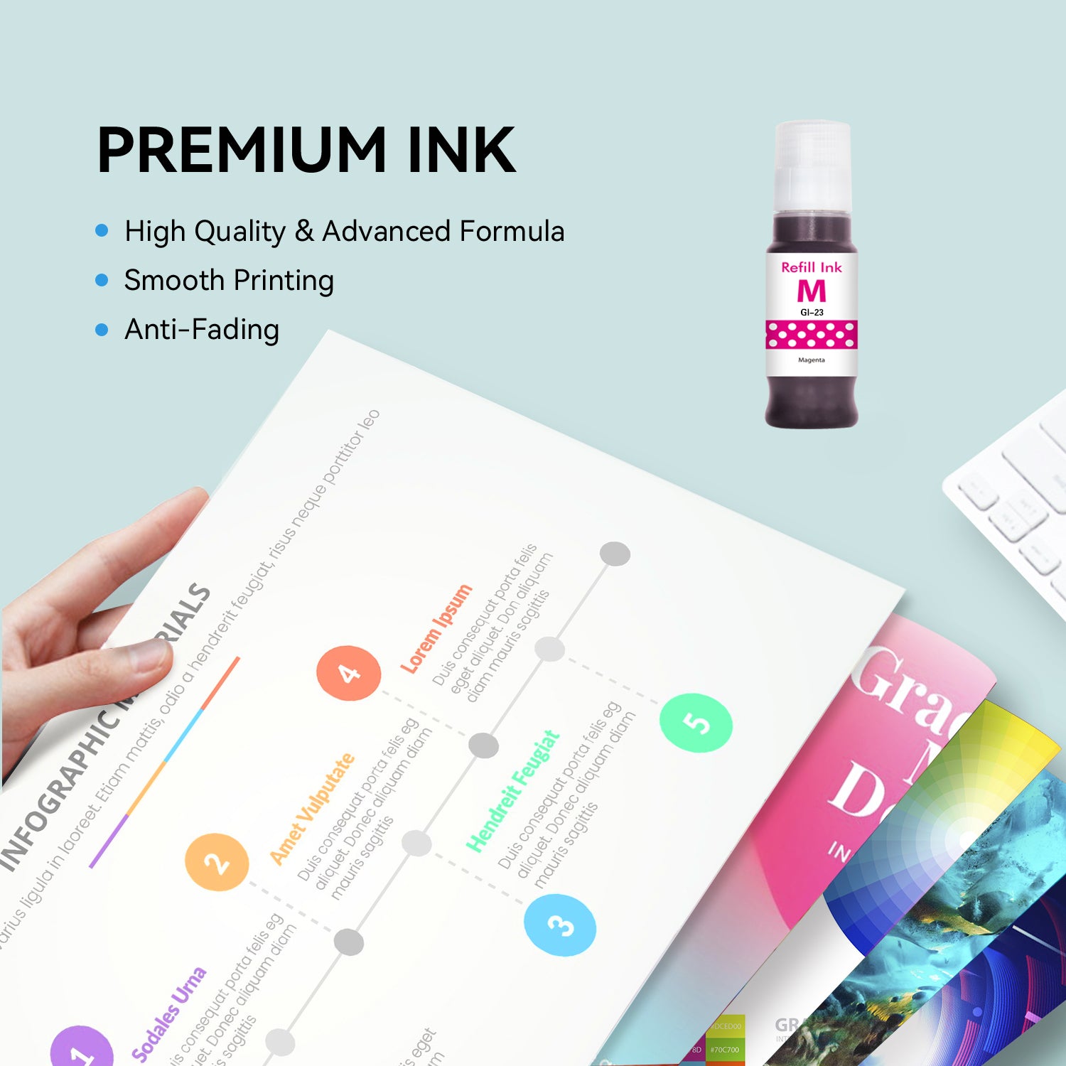 Compatible Canon GI-23 4678C001 Magenta Ink Bottle