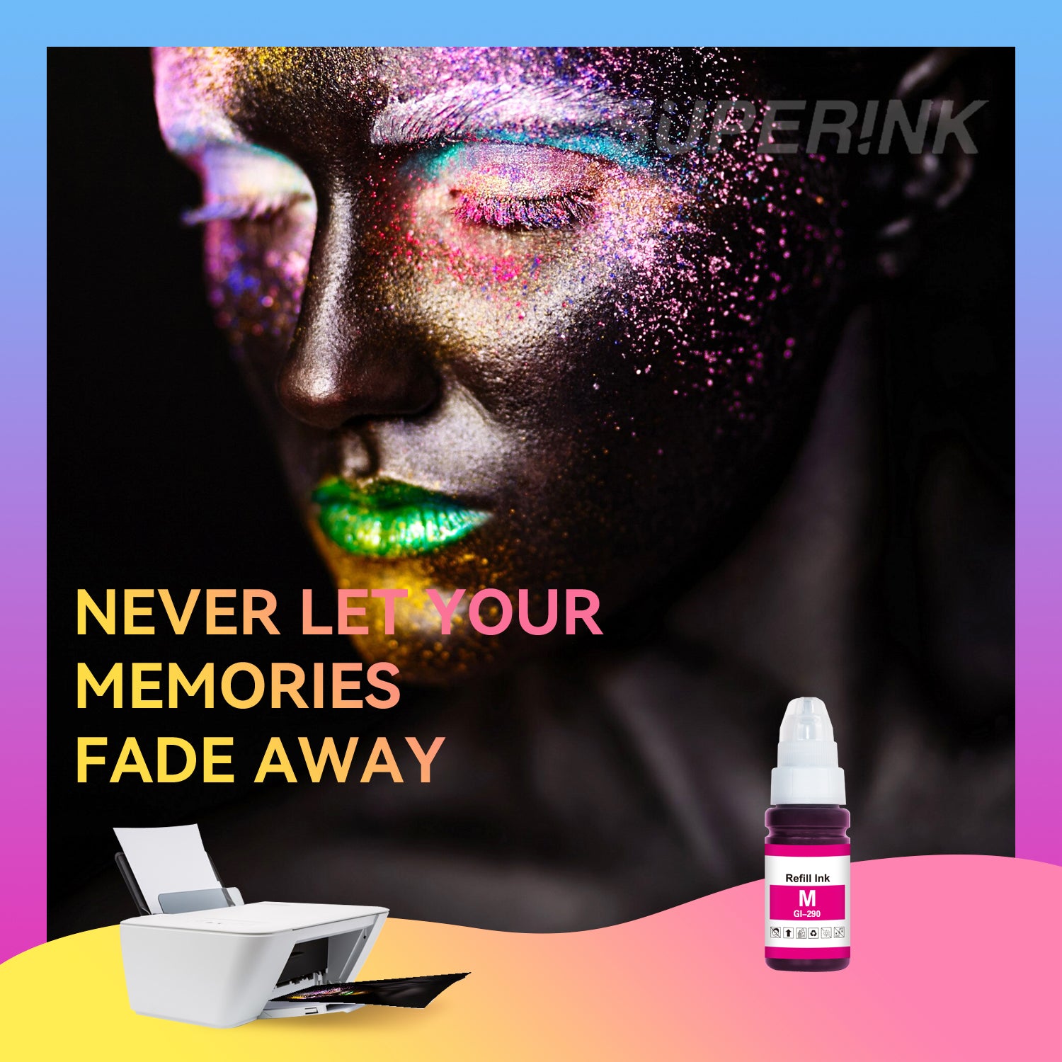 Compatible Canon GI-290 1597C001 Magenta Ink Bottle by Superink