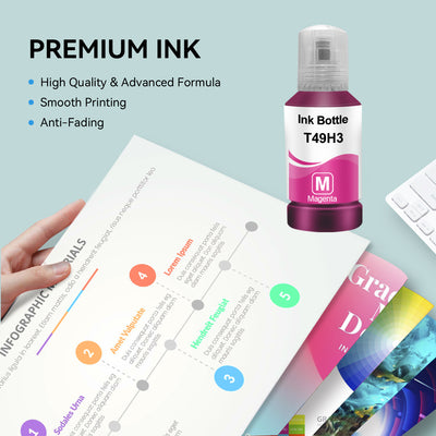 Compatible Epson T49H T49H300 Magenta Ink Bottle by Superink