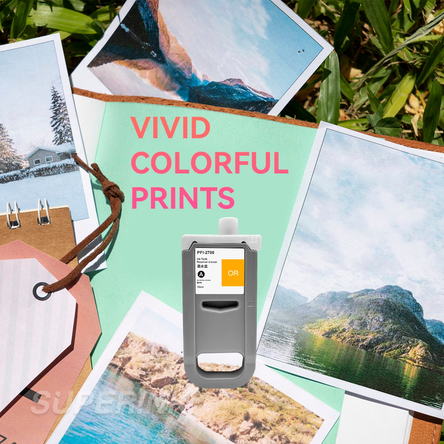 Compatible Canon PFI-2100 PFI-2300 PFI-2700 Orange Ink Cartridge By Superink