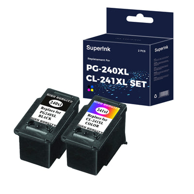 Compatible Canon PG-240XL CL-241XL Combo Inkjet Cartridge By Superink