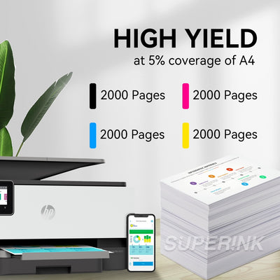 Compatible HP 962XL Combo High Yield Ink Cartridge by Superink