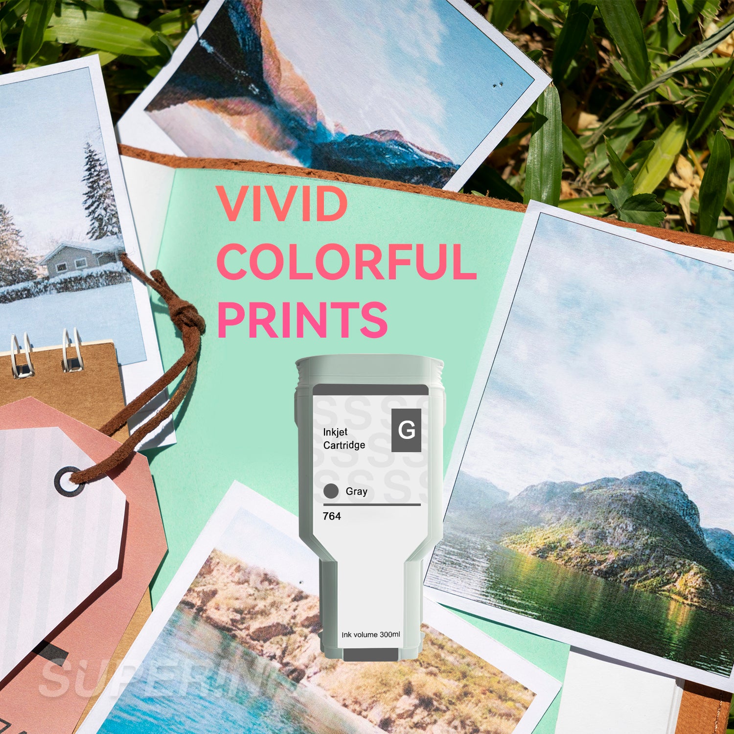 Compatible HP 764 Gray 300ML Ink Cartridge