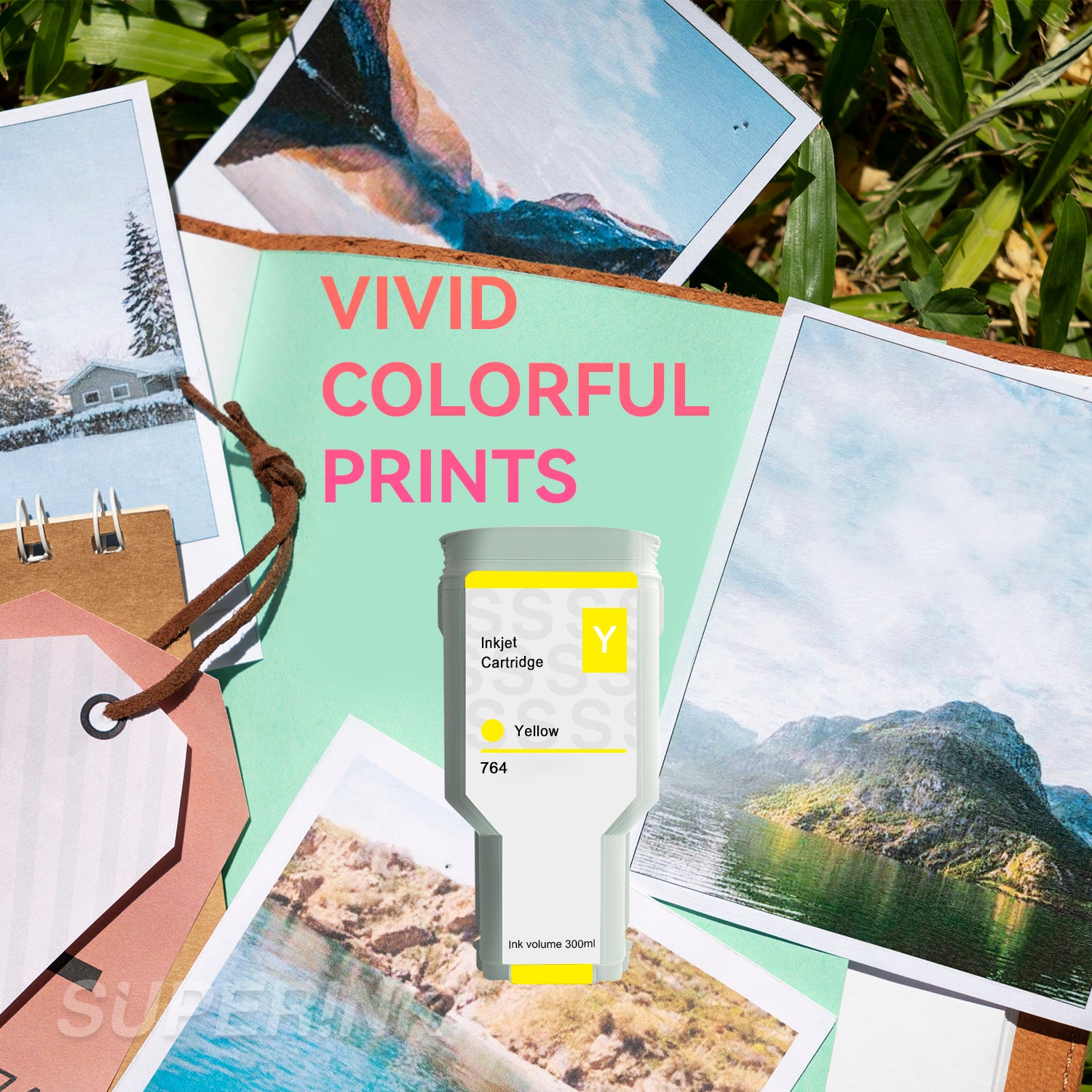 Compatible HP 764 C1Q15A Yellow 300ML Ink Cartridge