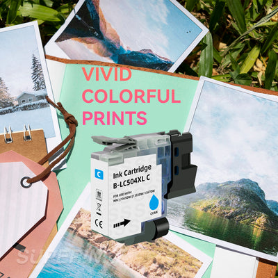 Compatible Brother LC504 LC504XL Cyan Ink Cartridge High Yield