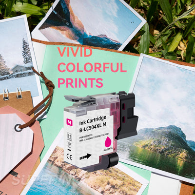 Compatible Brother LC504 LC504XL Magenta Ink Cartridge High Yield