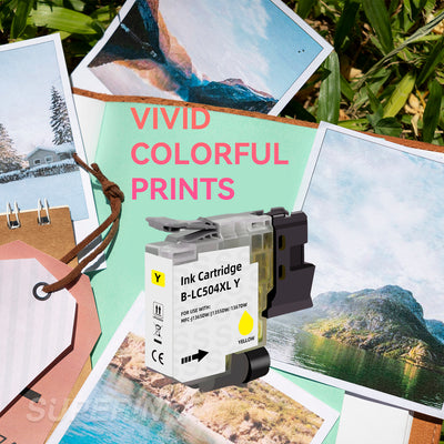 Compatible Brother LC504 LC504XL Yellow Ink Cartridge High Yield