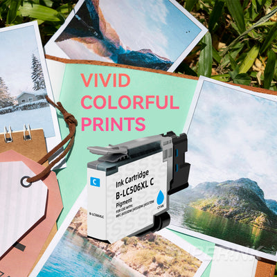 Compatible Brother LC506 LC506XL Cyan Ink Cartridge High Yield