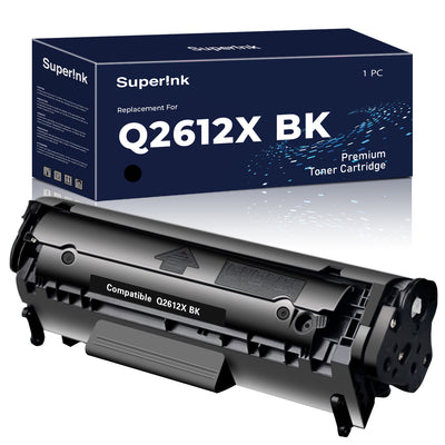 Compatible HP 12X (Q2612X) Black Toner Cartridge By Superink