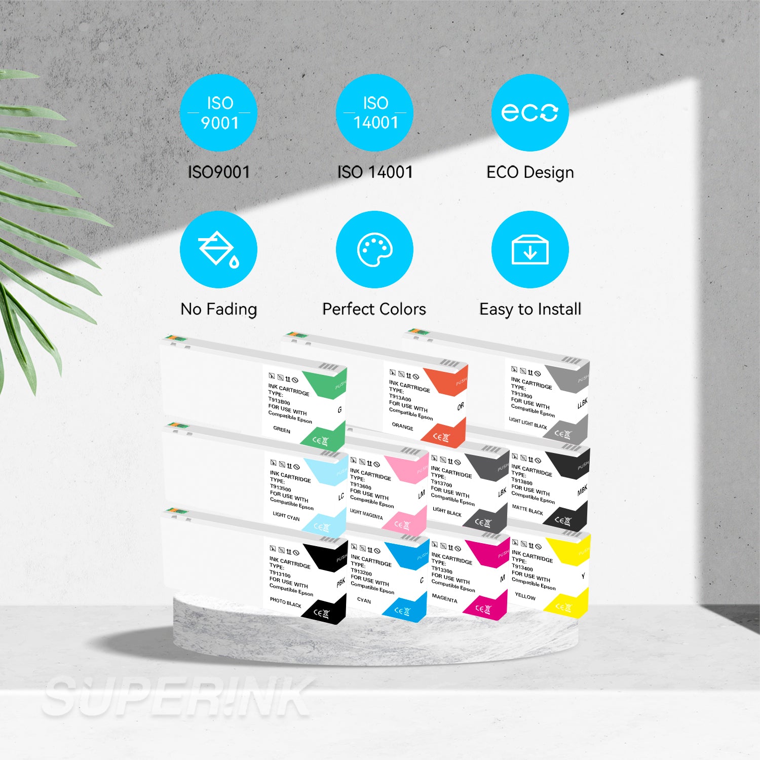 Compatible Epson T913 200ML Set of 11 Ink Cartridge