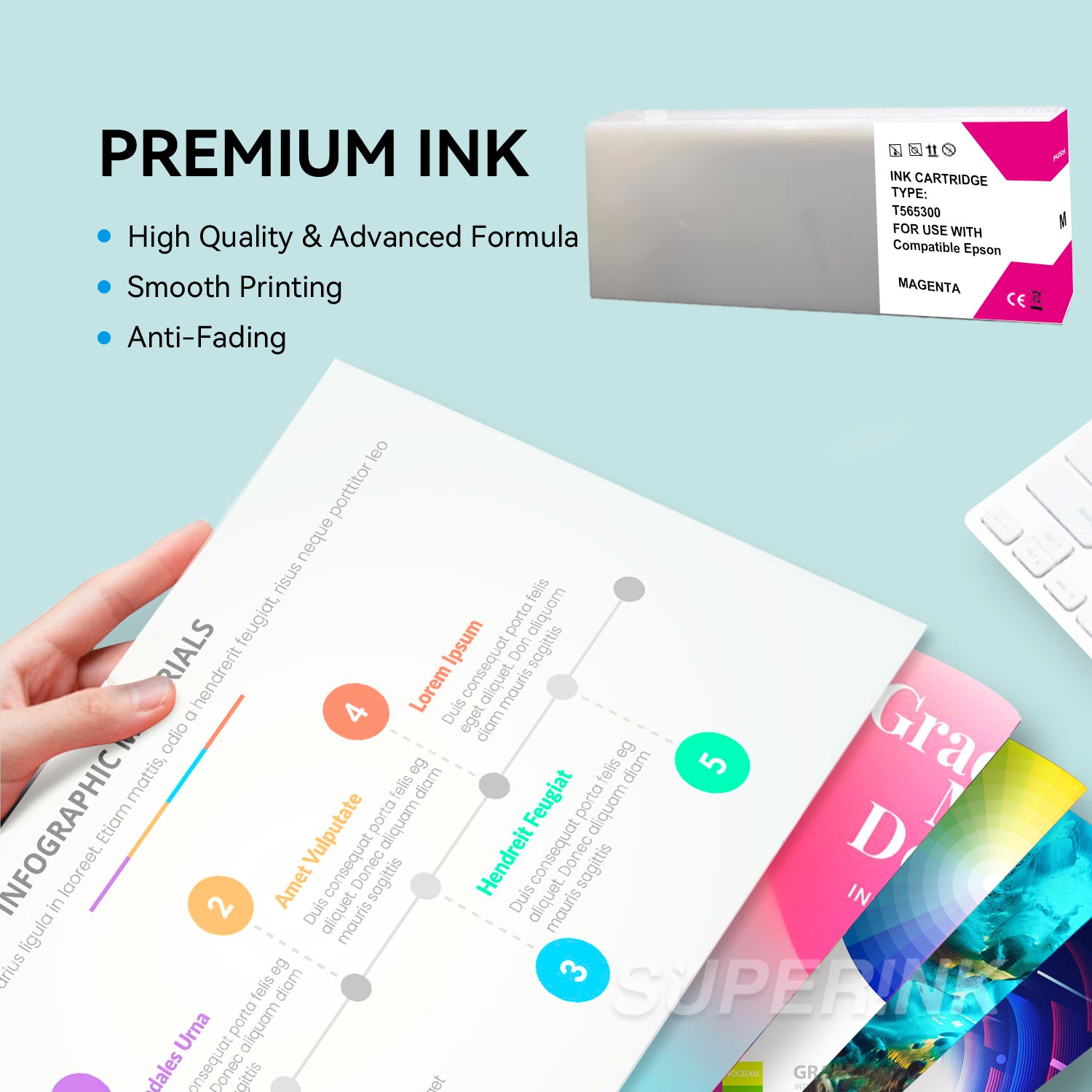 Compatible Epson T565300 Magenta Ink Cartridge