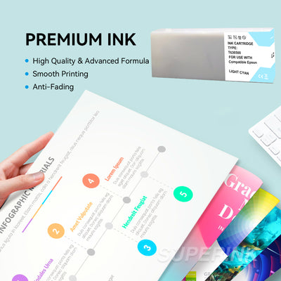 Compatible Epson T636500 700ml Light Cyan Ink By Superink