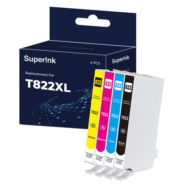 Compatible Epson T822XL Combo Ink Cartridge High Yield by Superink