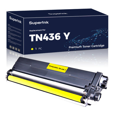Cartouche de toner jaune TN436 de Brother compatible par Superink