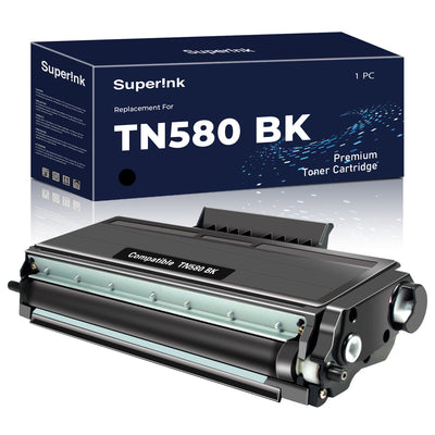 Cartouche de toner noir compatible Brother TN-580 par Superink