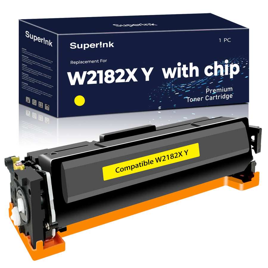 Compatible HP W2182X / 218X Yellow Toner With Chip By Superink