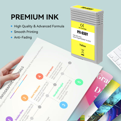 Compatible Canon PFI-030Y Yellow Ink Cartridge By Superink