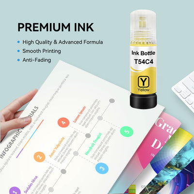 Compatible Epson T54C T54C420 Yellow Ink Bottle by Superink