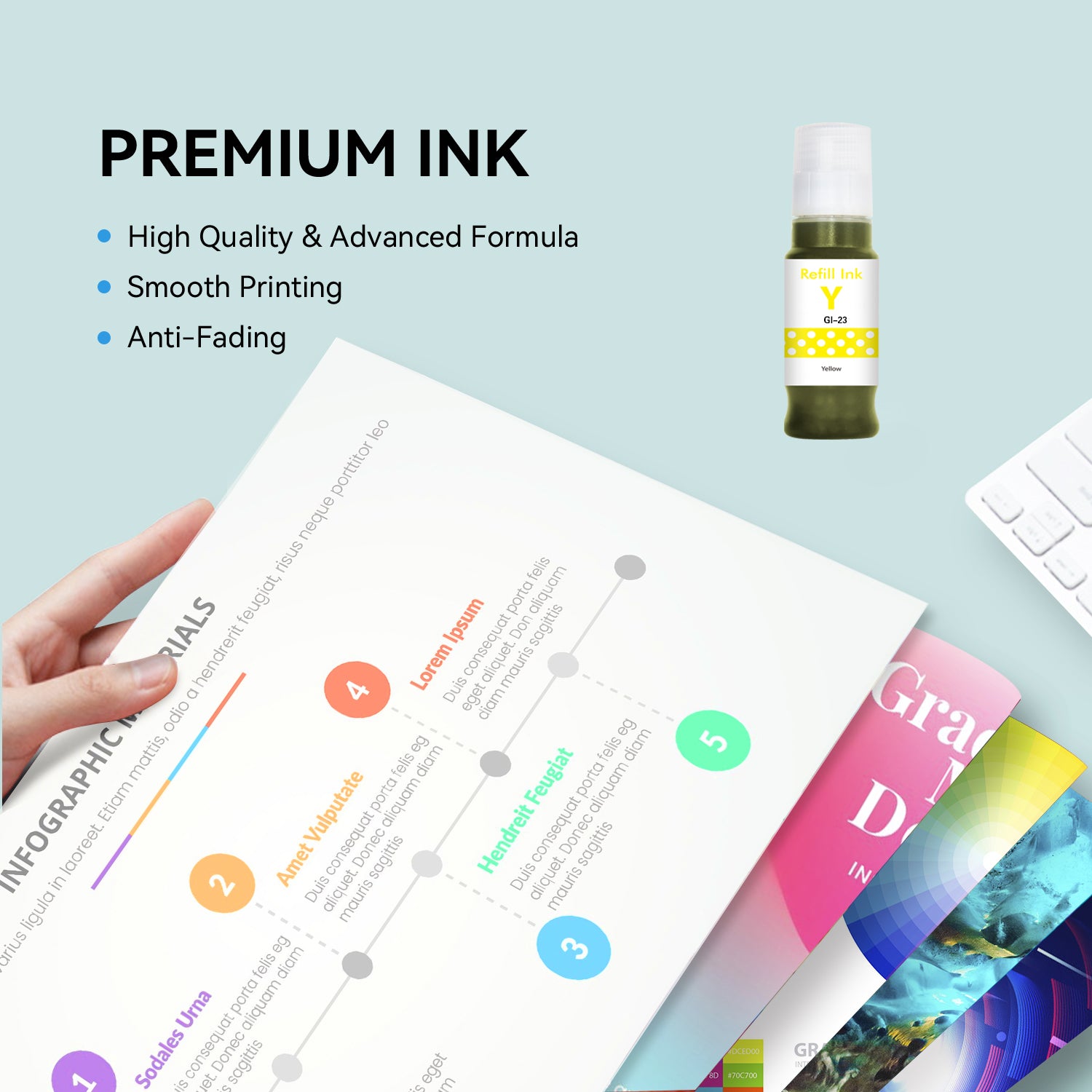 Compatible Canon GI-23 4687C001 Yellow Ink Bottle