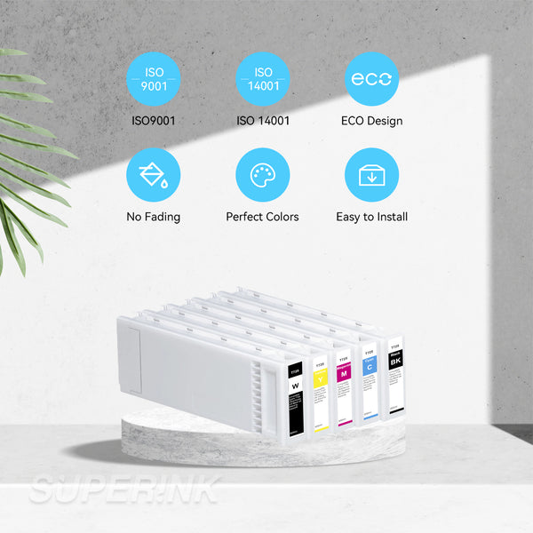 Compatible Epson T725 6pcs UltraChrome DG Ink Combo 600ml - Superink.ca