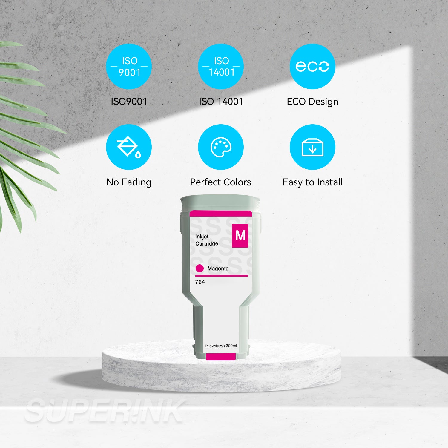 Compatible HP 764 C1Q14A Magenta 300ML Ink Cartridge